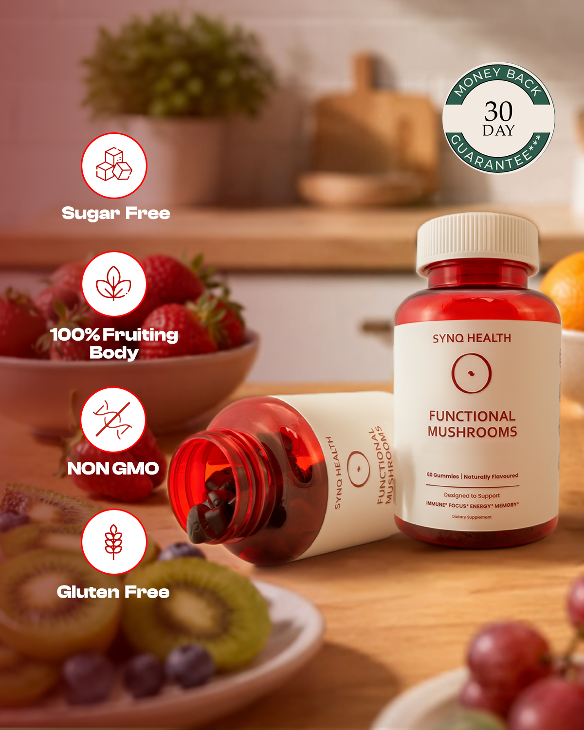 SYNQ Zero™ mushroom complex gummies